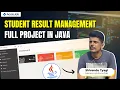 Student Result Management System Full Project in Java Java Project Backend Project AccioJob