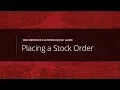 Web Browser Platform Quick Guide How to Place a Stock Order