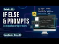 Batch - 23 JavaScript Class 04 Prompt If Else Comparison Operators