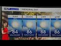 Memorial Day in South Florida to be warm humid ahead of rising rain chances later this week