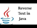 How to reverse a String or name in Java