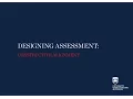 Designing assessment Constructive alignment