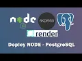 Deploy Node Expressjs Postgresql on Render