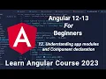 Class 10 Understanding app modules and Component declaration Angular Tutorial For Beginners