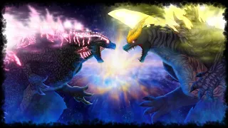 spacegodzilla vs evovled godzilla part 1 animation