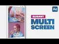 Vertical Elegant Multi Screen Split Screen After Effects Template