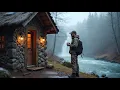 Download Lagu Man Builds Stone House Alone by the River in the Forest