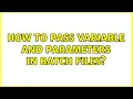 How to pass variable and parameters in Batch files