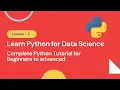 Python Full Course - Learn Python for Data Science in 4 Hours Lesson 2 WikQik