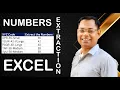 Extract the Numbers from text string in Microsoft Excel