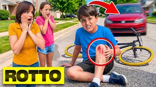 KEVIN SI ROMPE LA GAMBA PERCHÈ CADE DALLA BICICLETTA NUOVA!