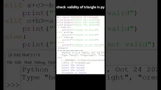 check validity of triangle in python