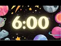 Blast Off Cosmic Space Neon 6 Minute Timer