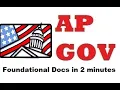 Ways to Remember AP Gov Foundational Docs 2 Minutes