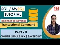 42-Transactional Command in SQL COMMIT ROLLBACK SAVEPOINT SQL Interview Preparation