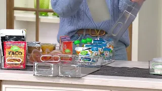 Cella 3-Pc Stacking Multi-Purpose Clear Kitchen Bins w Liners on QVC
