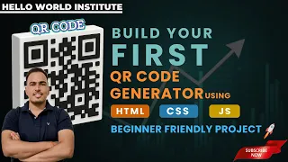 how to create qr code generator using html css JavaScript javascript tutorial project QR Code