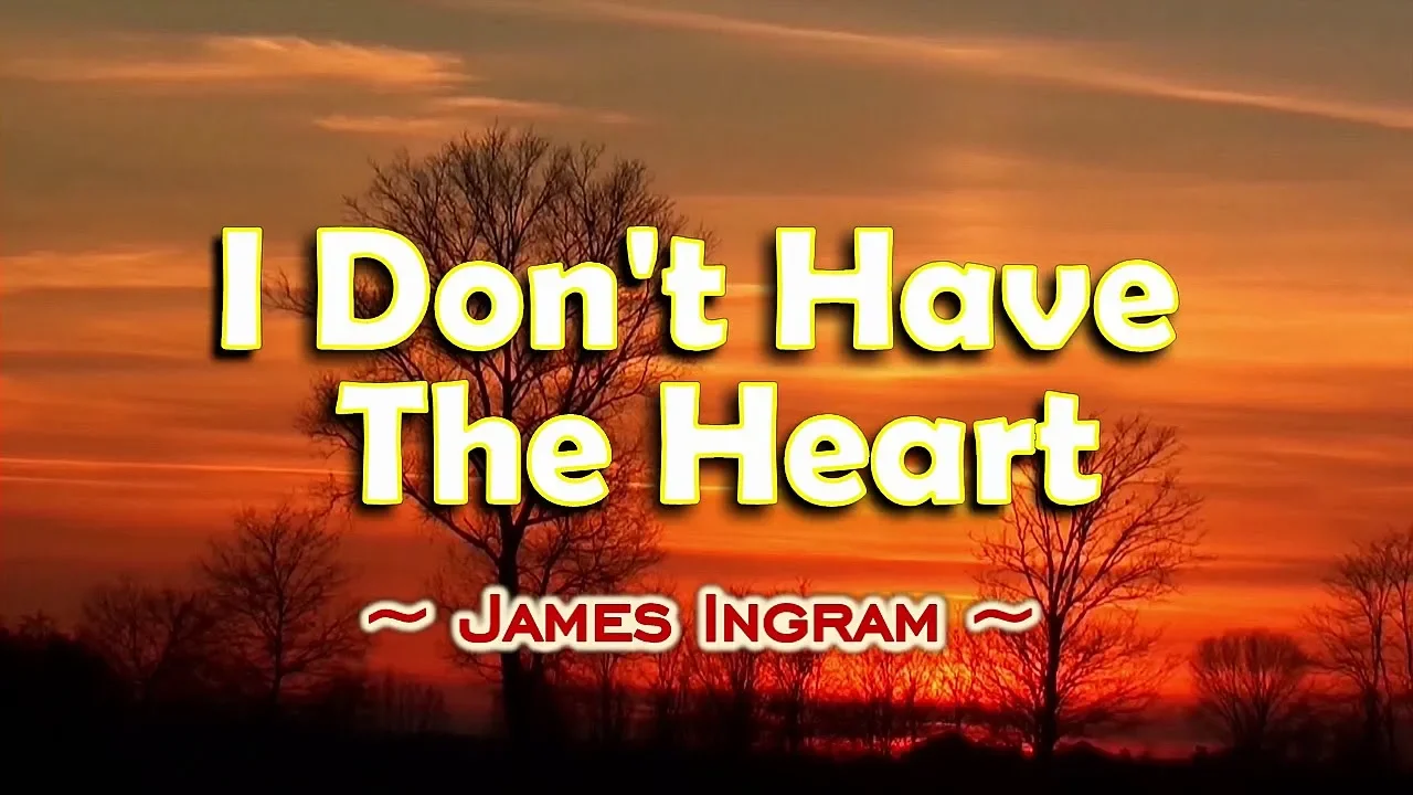 I Don't Have The Heart - James Ingram (KARAOKE VERSION)