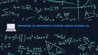 Program to reverse a string using strrev in C Language