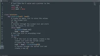 Leetcode 148 Sort List in Python Python Leetcode Python Coding Tutorial Python Coding ASMR