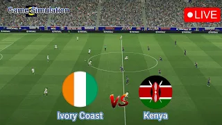 🔴LIVE : Ivory Coast vs Kenya | FIFA World Cup, Qualification CAF, Group F, - Video Game Simulation