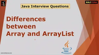 Differrence between Array vs ArrayList Java Interview Questions Series Kaliyona In Kannada