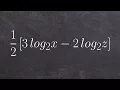 Condensing logarithmic expressions