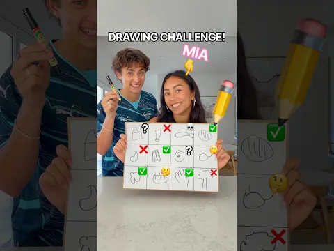 DRAWING CHALLENGE! 🥰🤣✏️ #funny #couple #challenge