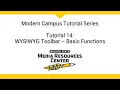 14 WYSIWYG Toolbar - Basic Functions