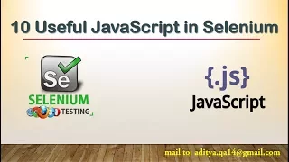 JavaScript Executor in Selenium WebDriver
