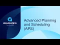Advanced Planning and Scheduling APS