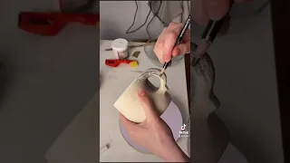 كوب من فخار صناعة منزليه روعة 