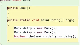 Java Objects 9 Checking if two objects are result is false