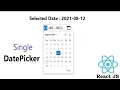 DatePicker in React JS Console Date useState