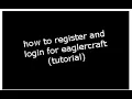 how to register and login for eaglercraft tutorial