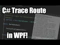 C - How to trace route c Trace Route with WPF quick