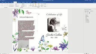 Tutorial for Template using Word 2016 Windows