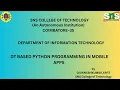 DT based Python Programming in Mobile App Python Programming SNS Institutions