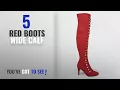 Top 5 Red Boots Wide Calf 2018 Brinley Co Womens Regular and Wide Calf Vintage Almond Toe