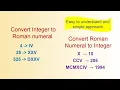 Roman Numerals Integer to Roman and Roman to Integer in Java Java coding interview question