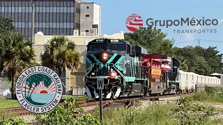 FEC 206 passing through downtown Titusville with 250 Trailing W FECironhorsepro