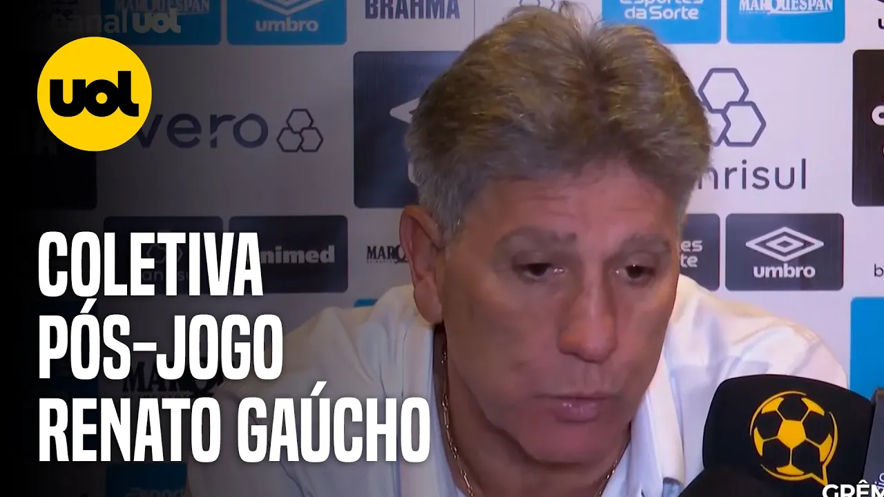 RENATO GAÚCHO FALA SOBRE DERROTA DO GRÊMIO PARA O PALMEIRAS: 'PEGAMOS UMA EQUIPE FAVORITA AO TÍTULO'