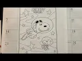 Snoopy and Woodstock exploring space coloring Peanuts coloring book pages