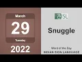 Snuggle verb Word of the Day for March 29th