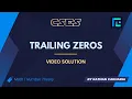 Trailing Zeros Solution CSES Problemset Introductory Problems