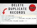 Delete Duplicate Records from Oracle Table using SQL