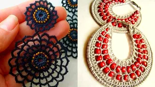 Most beautiful creative and Stylish Hand-knitted crochet fancy earrings