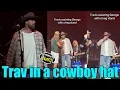 Travis Kelce made his TEU stage debut in a cowboy Outfit Hat that delighted the crowd