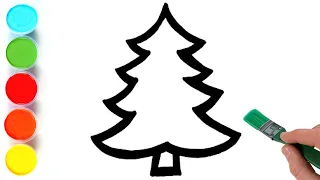 Christmas Tree Compilation Drawing Painting and Coloring for Kids Toddlers Christmas Kids Songs