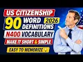 US Citizenship Test 2026 - N400 Vocabulary 90 KEY Word Definitions